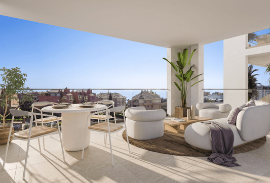 Terrasse appartement neuf a vendre a Malaga