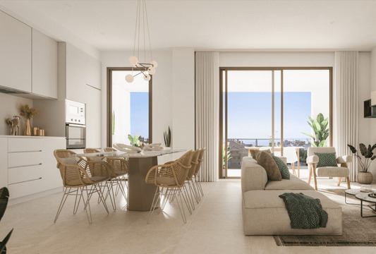 Séjour appartement neuf a vendre a Malaga