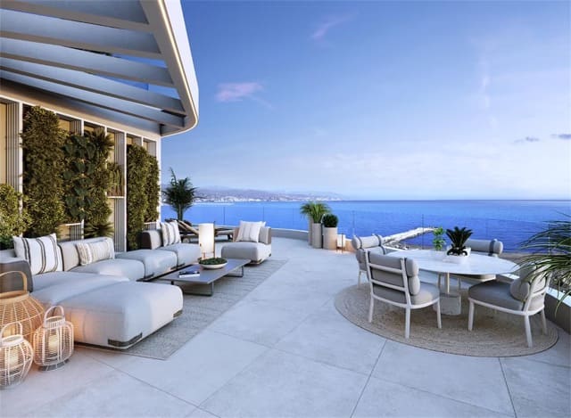 terrasse vue mer résidence neuve malaga